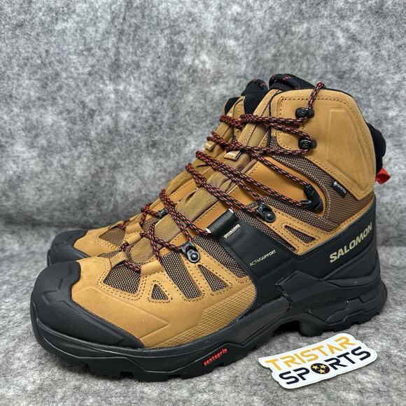 Salomon Quest GTX Hiking Boots Mens Size 12 Brown Black Leather